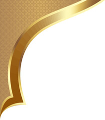 Gold Islamic Arch Frame Illustration