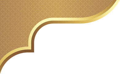 Gold Islamic Arch Frame Illustration