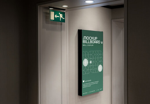 Interior Wall Display Mockup Indoor Frame