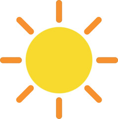 Creative sun rays made of pencils idea vector