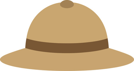 Vintage pith helmet safari explorer hat summer adventure vector © MDSafwan