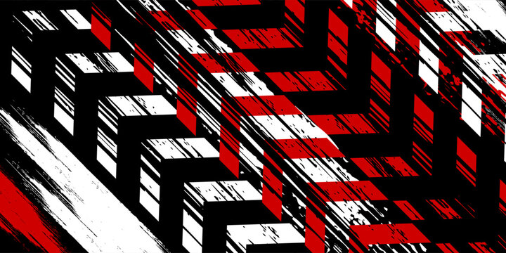 Exclusive red and black color combination sport racing car livery design, for universal medium eps10 vector ready to print.