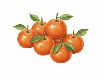 Orange-flavored Thai dessert isolated watercolor vector illustration svg