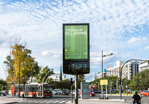 Vertical Urban City Poster Billboard Mockup