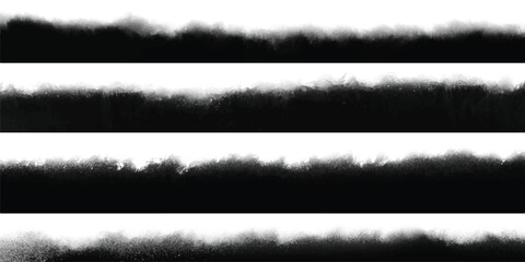 Photo Film Frame Burn Edges Black and White Collection Number Four as Modern Analog Devices Style Template - Grayscale Objects on White Background - Retro Graphic Design