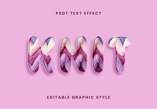 Knit Text Effect