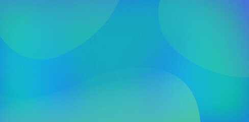 Abstract Smooth Gradient Background in Turquoise Blue and Green Colors - Modern Minimalist Vector Design