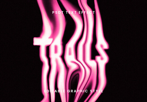 Pink Liquid Trls Text Effect Psychedelic Distortion Glitch Font