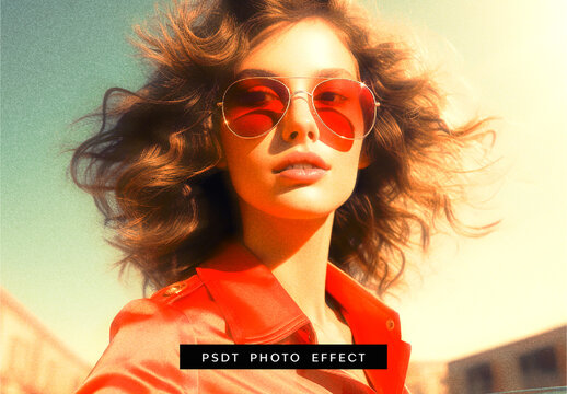 Orange And Yellow Analog Retro Film Fade Photo Effect