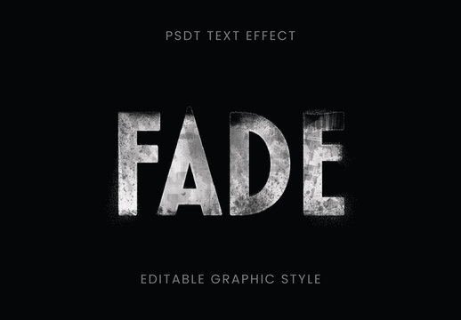 White Spray Font Fade Grunge Rough Text Effect