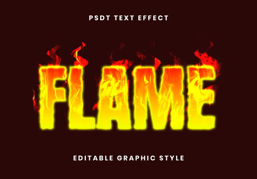 Yellow And Orange Fire Text Effect Flame Hot Burning Font