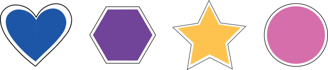 Trendy Colorful Abstract Geometric Silhouettes Collection | Modern Minimalist Vector Shapes & Mask Overlay Design Pack for Print, Digital & UI Projects