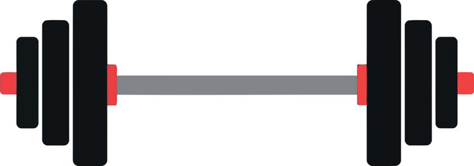 Modern barbell weightlifting equipment sport fitness gym icon vector