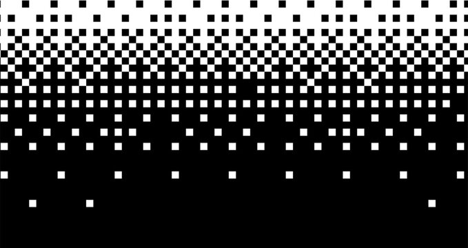 Vector illustration uses a minimalist pixel art style, featuring a checkerboard pattern of black and white squares. The geometric design creates a bold, modern digital webcore y2k look.