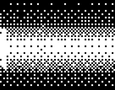 Vector illustration uses a minimalist pixel art style, featuring a checkerboard pattern of black and white squares. The geometric design creates a bold, modern digital webcore y2k look.