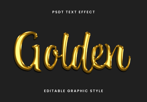 Script Shining Gold Text Effect