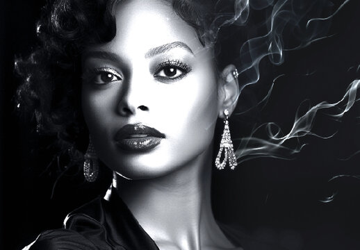 Black And Silver Realistic Smoke Dispersion Photo Effect