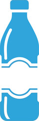 Blue bottle icon water refreshment simple graphic design vector