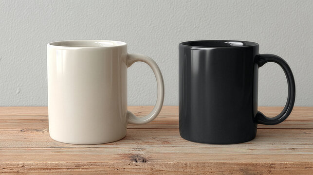 Maqueta de dos tazas. 