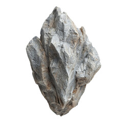 Close-up view of a textured rock formation demonstrating intricate geological features and natural beauty on transparent background