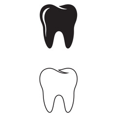 Tooth icon vector 