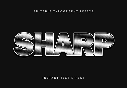 Hatching Outline Text Effect