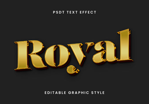 Gold Realistic 3D Gold Text Effect Classic Luxury Vintage Font