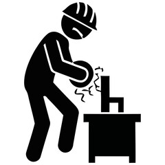 black safety warning icons