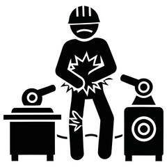 black safety warning icons