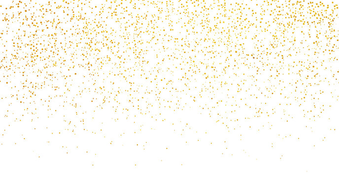 Festive gold background framed by glittering foil splatter border with a luxurious sparkle effect, for luxury holiday cards, celebration banners and elegant invitations or event decorations.