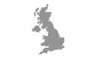 Minimal Dotted Map of United Kingdom