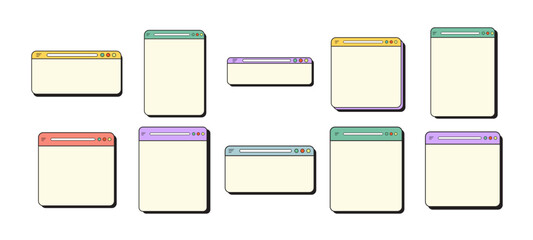 Colorful Browser Window Frame Set