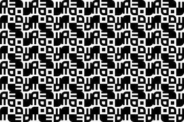 Seamless rug, carpet geometric monochrome pattern.