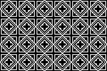 Seamless rug, carpet geometric monochrome pattern.