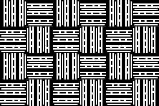 Abstract seamless line art pattern with vertical and horizontal lines.