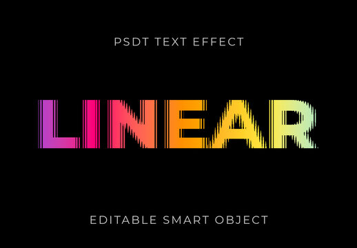 Glitch Linear Text Effect