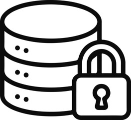 Database with Padlock Icon security