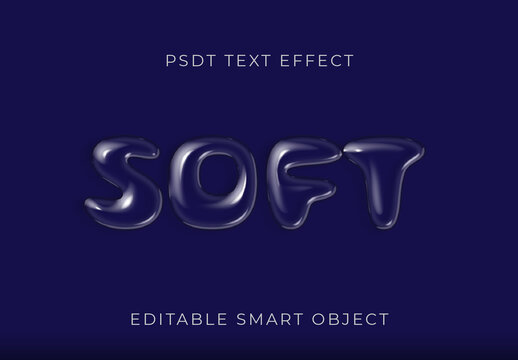 Transparent Bubble Balloon Text Effect Glossy Rounded Font