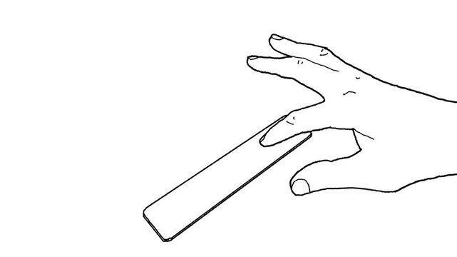 Line art pressing keyboard space button animation
