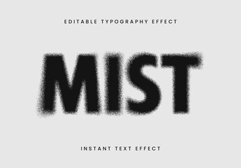 Black Noise Blur Text Effect Grain Distortion Font