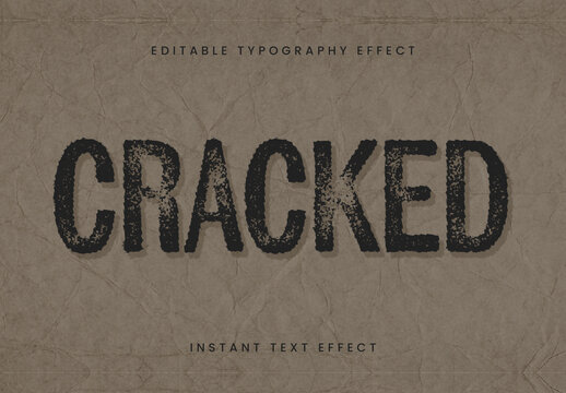 Black Distressed Old Text Effect Cracked Distressed Grunge Font