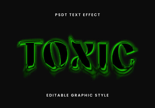 Green Toxic Text Effect Horror Melt Glow Font