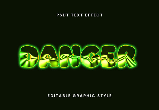 Green Toxic Text Effect Danger Liquid Slime Font