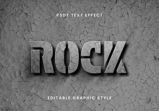 Rock Cracked Stone Text Effect