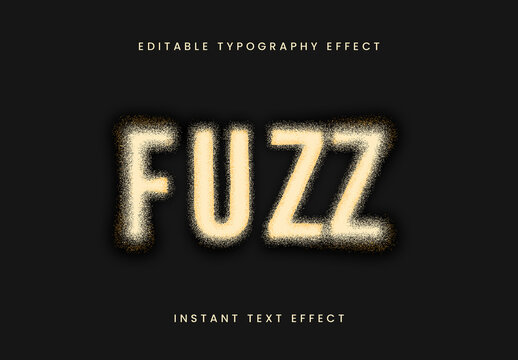 White And Orange Noise Blur Text Effect Grain Iluminate Distorted Font