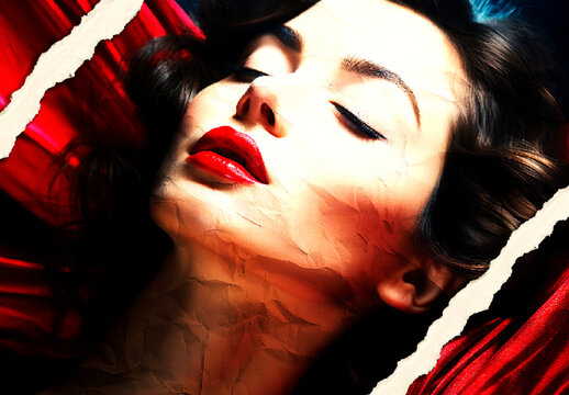 Red And Black Paper Texture Photo Effect