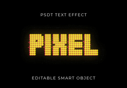 Pixel Dot Matrix Text Effect
