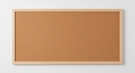 Fototapeta premium Rectangular presentation surface framed with light colored wood against a plain backdrop