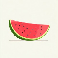 A vibrant watermelon slice, with a refreshing look, ready to enjoy