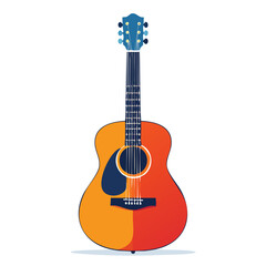 Obraz premium Guitar Icon Vector Illustration on White Background
